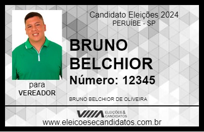 Candidato BRUNO BELCHIOR 2024 - PERUÍBE - Eleições