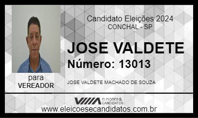 Candidato JOSE VALDETE 2024 - CONCHAL - Eleições