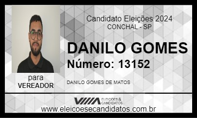 Candidato DANILO GOMES 2024 - CONCHAL - Eleições