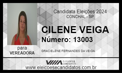 Candidato CILENE VEIGA 2024 - CONCHAL - Eleições