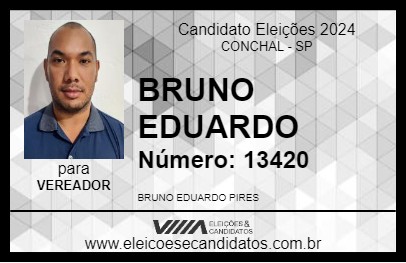 Candidato BRUNO EDUARDO 2024 - CONCHAL - Eleições