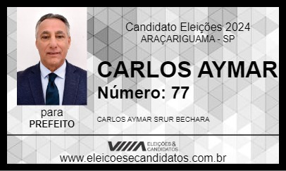 Candidato CARLOS AYMAR 2024 - ARAÇARIGUAMA - Eleições