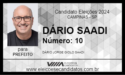 Candidato DÁRIO SAADI 2024 - CAMPINAS - Eleições