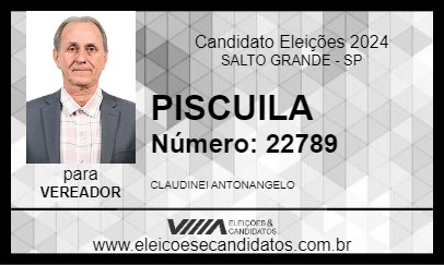 Candidato PISCUILA 2024 - SALTO GRANDE - Eleições