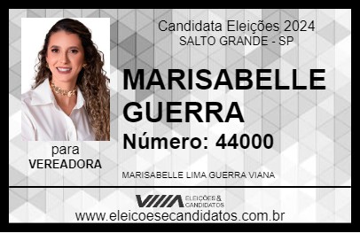 Candidato MARISABELLE GUERRA 2024 - SALTO GRANDE - Eleições