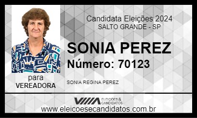 Candidato SONIA PEREZ 2024 - SALTO GRANDE - Eleições