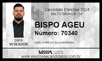 Candidato BISPO AGEU 2024 - SALTO GRANDE - Eleições