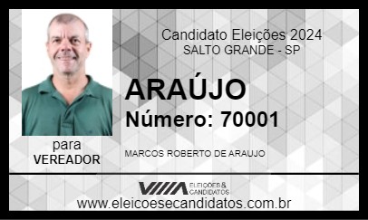 Candidato ARAÚJO 2024 - SALTO GRANDE - Eleições