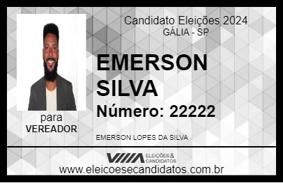 Candidato EMERSON SILVA 2024 - GÁLIA - Eleições