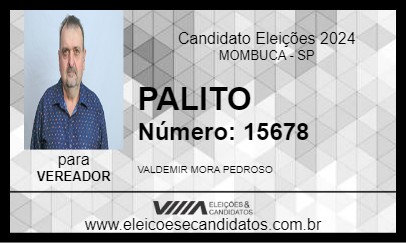 Candidato PALITO 2024 - MOMBUCA - Eleições