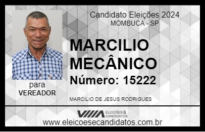 Candidato MARCILIO MECÂNICO 2024 - MOMBUCA - Eleições