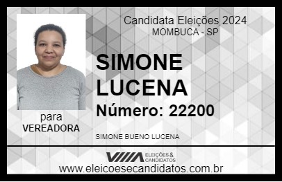 Candidato SIMONE LUCENA 2024 - MOMBUCA - Eleições