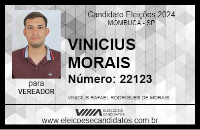 Candidato VINICIUS MORAES 2024 - MOMBUCA - Eleições