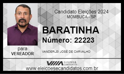 Candidato BARATINHA 2024 - MOMBUCA - Eleições