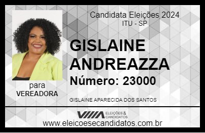 Candidato GISLAINE ANDREAZZA 2024 - ITU - Eleições