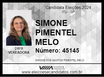 Candidato SIMONE PIMENTEL MELO 2024 - ITU - Eleições