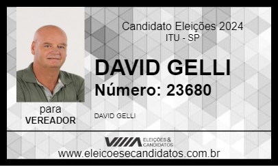 Candidato DAVID GELLI 2024 - ITU - Eleições