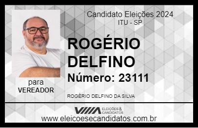 Candidato ROGÉRIO DELFINO 2024 - ITU - Eleições