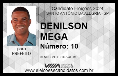 Candidato DENILSON MEGA 2024 - SANTO ANTÔNIO DA ALEGRIA - Eleições