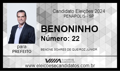 Candidato BENONINHO 2024 - PENÁPOLIS - Eleições