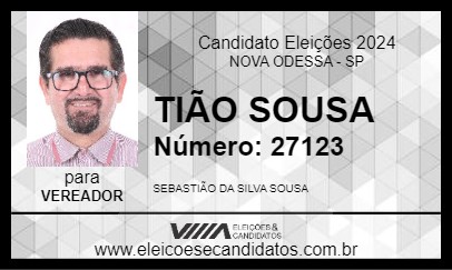 Candidato TIÃO SOUSA 2024 - NOVA ODESSA - Eleições