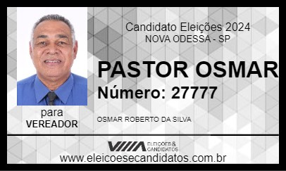 Candidato PASTOR OSMAR 2024 - NOVA ODESSA - Eleições