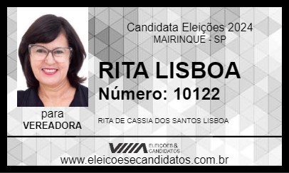 Candidato RITA LISBOA 2024 - MAIRINQUE - Eleições