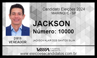 Candidato JACKSON 2024 - MAIRINQUE - Eleições