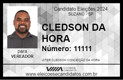 Candidato CLEDSON DA HORA 2024 - SUZANO - Eleições