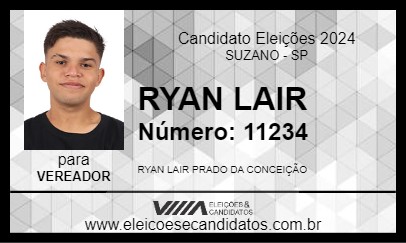 Candidato RYAN LAIR 2024 - SUZANO - Eleições