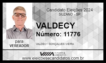 Candidato VALDECY 2024 - SUZANO - Eleições