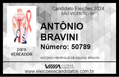 Candidato ANTÔNIO BRAVINI 2024 - SÃO VICENTE - Eleições