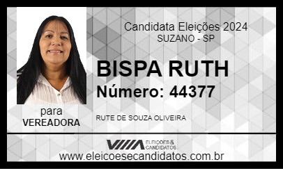 Candidato BISPA RUTH 2024 - SUZANO - Eleições