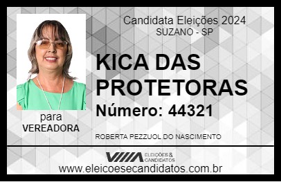 Candidato KICA DAS PROTETORAS 2024 - SUZANO - Eleições