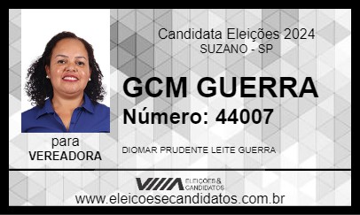 Candidato GCM GUERRA 2024 - SUZANO - Eleições