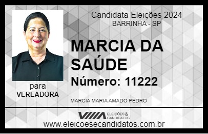 Candidato MARCIA DA SAÚDE 2024 - BARRINHA - Eleições