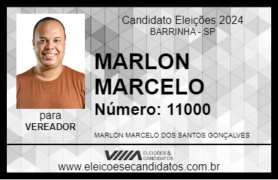 Candidato MARLON MARCELO 2024 - BARRINHA - Eleições