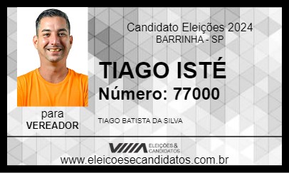 Candidato TIAGO ISTÉ 2024 - BARRINHA - Eleições