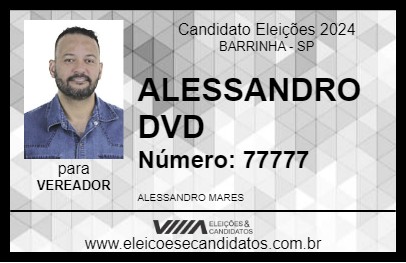 Candidato ALESSANDRO DVD 2024 - BARRINHA - Eleições