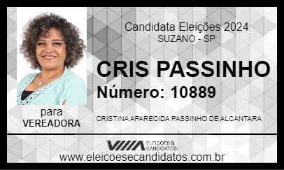 Candidato CRIS PASSINHO 2024 - SUZANO - Eleições