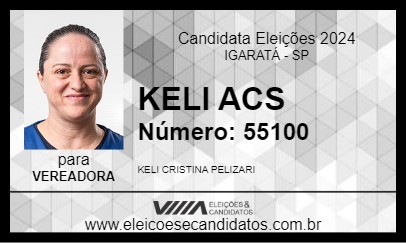 Candidato KELI ACS 2024 - IGARATÁ - Eleições