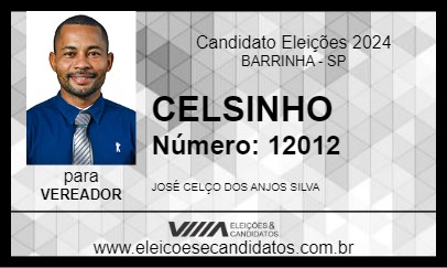 Candidato CELSINHO 2024 - BARRINHA - Eleições