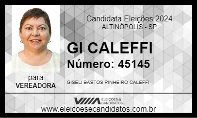 Candidato GI CALEFFI 2024 - ALTINÓPOLIS - Eleições