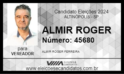 Candidato ALMIR ROGER 2024 - ALTINÓPOLIS - Eleições