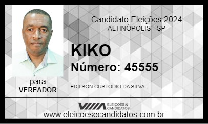 Candidato KIKO 2024 - ALTINÓPOLIS - Eleições