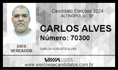 Candidato CARLOS ALVES 2024 - ALTINÓPOLIS - Eleições