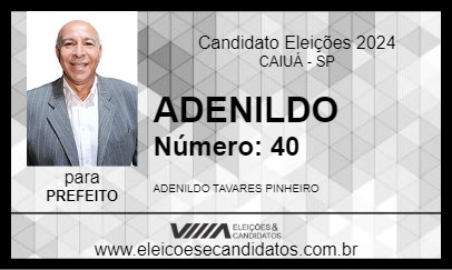 Candidato ADENILDO 2024 - CAIUÁ - Eleições