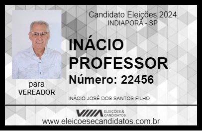 Candidato INÁCIO PROFESSOR 2024 - INDIAPORÃ - Eleições