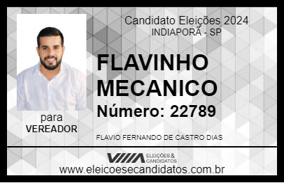 Candidato FLAVINHO MECANICO 2024 - INDIAPORÃ - Eleições