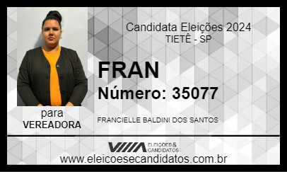 Candidato FRAN 2024 - TIETÊ - Eleições